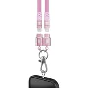 Infinyty Loop Charge Lanyard Type-C Cable 1m Pink - MWLY01P