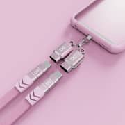 Infinyty Loop Charge Lanyard Type-C Cable 1m Pink - MWLY01P