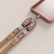 Infinyty Loop Charge Lanyard Type C Cable 1m Brown - MWLY01B