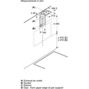 Siemens iQ300 Built-in Chimney Hood 60cm Graphite - LC66KPJ60M