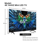 Rowa 65inch 4K Mini LED Smart Google Television (2026 Model) - 65R85