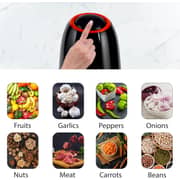 SPJ 1.2L Electric Food Chopper 300W, Glass Bowl Meat & Vegetable Grinder, Stainless Steel Blades, Kitchen Chopper, Black & Orange