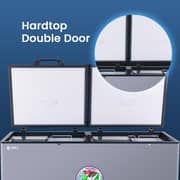 SPJ 519L Double Door Chest Freezer ,Deep Freezer with Mechanical Temperature Control, Fast Cooling, Energy Efficient, Grey