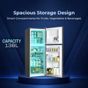 SPJ Top Mount Refrigerator 138L Silver - RF-TSLW160C