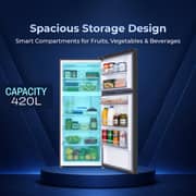 SPJ Top Mount Refrigerator 420L Dark Silver - POSH-TMSW550C