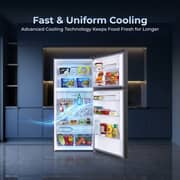 SPJ 538L Double Door Refrigerator, Top Mount, No Frost Cooling, Digital Display, High Performance Cooling, Premium Durable Design, Adjustable Glass Shelves, Low Noise, Energy Saving, Dark Silver