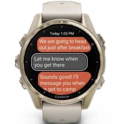 Garmin Fenix 8 Smart Watch Sapphire, Soft Gold with Fog Grey & Dark Sandstone Silicone Band