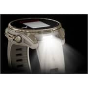 Garmin Fenix 8 Smart Watch Sapphire, Soft Gold with Fog Grey & Dark Sandstone Silicone Band