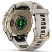 Garmin Fenix 8 Smart Watch Sapphire, Soft Gold with Fog Grey & Dark Sandstone Silicone Band