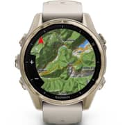 Garmin Fenix 8 Smart Watch Sapphire, Soft Gold with Fog Grey & Dark Sandstone Silicone Band