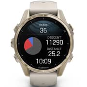 Garmin Fenix 8 Smart Watch Sapphire, Soft Gold with Fog Grey & Dark Sandstone Silicone Band
