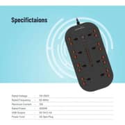 Porodo Blue Power Strip 3000W - 8 AC