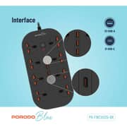 Porodo Blue Power Strip 3000W - 8 AC