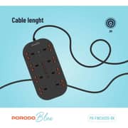 Porodo Blue Power Strip 3000W - 8 AC