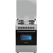 Krome 4 Hot Plate Electric Cooker 60x60cm Silver/Black - KR-CRHP660
