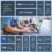 Dell 16 (2024) Laptop - 1st Series / Intel Core 5-120U / 16inch FHD+ / 512GB SSD / 8GB RAM / Shared Intel Graphics / Windows 11 / English Keyboard / Platinum Silver / International Version - [LDC16251-5506SLV-PUS]