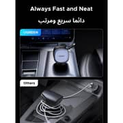 Ugreen Retractable Car Charger Grey