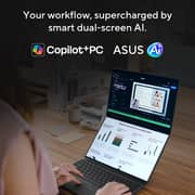 Asus Zenbook Duo (2026) Laptop - 3rd Series / Intel Core Ultra X9-388H / 14inch 3K / 2TB SSD / 32GB RAM / Shared Intel Arc Graphics / Windows 11 Home / English & Arabic Keyboard / Moher Gray / Middle East Version - [UX8407AA]