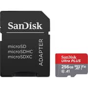 Sandisk Ultra Plus Memory Card 256GB Grey/Red - SDSQUBL-256G-AT6IA