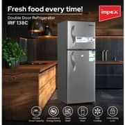 Impex Top Mount Refrigerator 128L Dark Grey - IRF138C