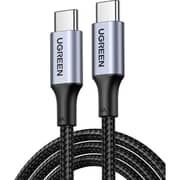 سلك يوجرين من USB-C  إلى USB-C بطول 2 متر لون أسود US316-70429