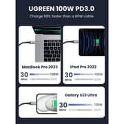 سلك يوجرين من USB-C  إلى USB-C بطول 2 متر لون أسود US316-70429