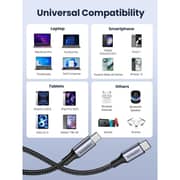 سلك يوجرين من USB-C  إلى USB-C بطول 2 متر لون أسود US316-70429