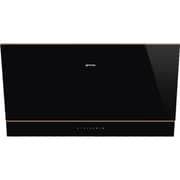 Smeg Dolce Stil Novo Aesthetic Decorative Hood 90cm Black - KV694R