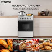 Krome 4 Zone Electric Cooker 60cm Silver - KR-CC6060O