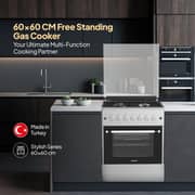 Krome 4 Burner Gas Cooker 60cm Stainless Steel - KR-CR6061FE
