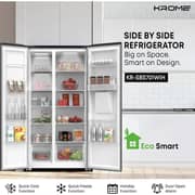 Krome Side By Side Refrigerator 529L Dark Silver - KR-SBS701WIH