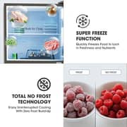 Krome Top Mount Refrigerator 286L Dark Silver - KR-RFF370TI