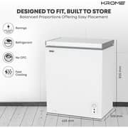 Krome Chest Freezer 150L White - KR-CF165R