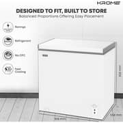 Krome Chest Freezer 200L White - KR-CF225R