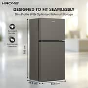 Krome Top Mount Refrigerator 538L Dark Silver - KR-RFF700TI