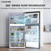 Krome Top Mount Refrigerator 538L Dark Silver - KR-RFF700TI