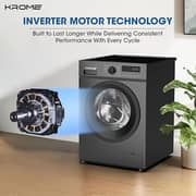 Krome Front Load Washer 7 kg - KR-WFL707SIS