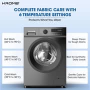 Krome Front Load Washer 7 kg - KR-WFL707SIS