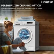 Krome Front Load Washer 8 kg - KR-WFL80SI