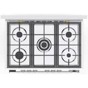 Haier Free Standing 5 Burner Gas Cooker 90cm Silver/Black - HCR9060GC2