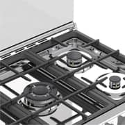Haier Free Standing 5 Burner Gas Cooker 90cm Silver/Black - HCR9060GC2