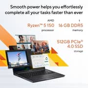 Asus Vivobook 14 (2026) Laptop - AMD Ryzen 5-150 / 14inch WUXGA / 512GB SSD / 16GB RAM / Shared AMD Radeon Graphics / Windows 11 Home / English & Arabic Keyboard / Indie Black / Middle East Version - [M1405NAQ-LY015W]