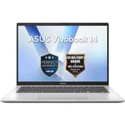 Asus Vivobook 14 (2026) Laptop - 2nd Series / Intel Core Ultra 5-225H / 14inch WUXGA / 512GB SSD / 16GB RAM / Shared Intel Graphics / Windows 11 Home / English & Arabic Keyboard / Cool Silver / Middle East Version - [X1407CA-LY148W]