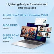 Asus Vivobook 16 (2026) Laptop - 2nd Series / Intel Core Ultra 5-225H / 16inch WUXGA / 512GB SSD / 16GB RAM / Shared Intel Graphics / Windows 11 Home / English & Arabic Keyboard / Cool Silver / Middle East Version - [X1607CA-MB174W]
