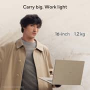 Asus Zenbook A16 (2026) Copilot+ PC - Qualcomm Snapdragon X2 Elite - X2E-94-100 / 16inch 3K / 1TB SSD / 48GB RAM / Shared Qualcomm Adreno GPU / Windows 11 Home / English & Arabic Keyboard / Zabriskie Biege / Middle East Version - [UX3607OA-SQ013W]