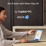 Asus Zenbook S 14 (2026) Copilot+ PC - 3rd Series / Intel Core Ultra 9-386H / 14inch 3K / 1TB SSD / 32GB RAM / Shared Intel Graphics / Windows 11 Home / English & Arabic Keyboard / Antrim Gray / Middle East Version - [UX5406AA-SW114W]