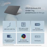 Asus Zenbook A14 (2026) Copilot+ PC - Qualcomm Snapdragon X2 Elite - X2E-88-100 / 14inch WUXGA / 1TB SSD / 16GB RAM / Shared Qualcomm Adreno GPU / Windows 11 Home / English & Arabic Keyboard / Iceland Gray / Middle East Version - [UX3407NA-QD087W]