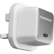 Powerology Pocket Sized Adaptor White - PWCUQC055WH