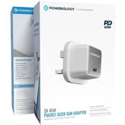 Powerology Pocket Sized Adaptor White - PWCUQC055WH