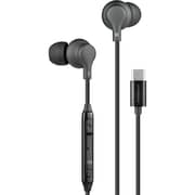 Powerology Type-C Wired In Ear Stereo Earphone Black